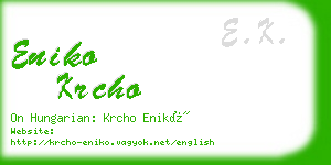 eniko krcho business card